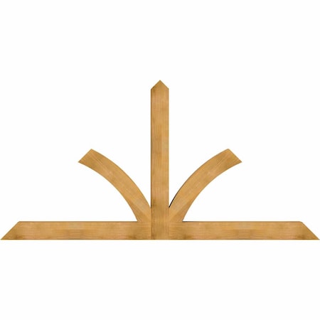 Ekena Millwork Richland Rough Sawn Timber Gable Bracket, Western Red Cedar, 108"W x 54"H x 6"D x 6"F, 12/12 Pitch GBW108X54X0606RIC00RWR